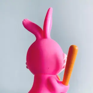 エスエス製薬｜𝗦𝗦製薬 ピョンちゃん 𝗣𝘆𝗼𝗻 𝗖𝗵𝗮𝗻 白兔牌 日本藥廠 𝗦𝗦製藥兔 棒球 粉色 軟膠玩具