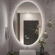 TETOTE 24"x36" Oval Backlit LED Mirror for Bathroom, Vanity Mirror with Lights for Makeup Dimmable Anti-Fog Modern Wall Mounted Mirror