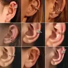 Gold Color Clip Earrings-Punk Metal Ear Cuff No Pierce Earring Women Jewelry 1Pc