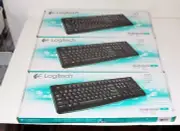 Logitech K120 Keyboard Lot – 2 Brand New + 1 Lightly Used – Wired USB Full Size