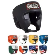Ringside Competition Boxing Headgear Enhanced Protection Adjustable Fit Black