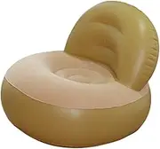 WeiLaiKeQi Inflatable Sofa Lazy Sofa with Backrest Air Couch for Outdoor Activities Home Living Room, Beige