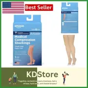 Durable 20-30 mmHg Unisex Open Toe Compression Stockings, Hospital-Grade Comfort