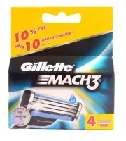 Gillette Mach 3 Razor Blades 4 Pack
