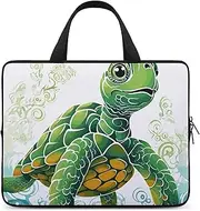 Laptop Case Sleeve Shockproof Computer Carrying Bag Cartoon Turtle Pattern Notebook Case Cover Laptop Bag Water Resistant Computer Cases Tablet Briefcase for Travel Business 12 Inch