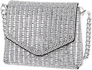 [Generic] Mini Rhinestone Clutch Purse for Women Glitter Evening Bag Crystal Handbag Chain Mini Shoulder Bag for Wedding Party
