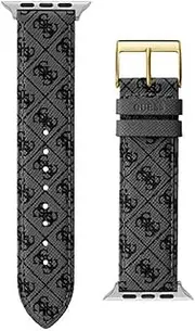 [GUESS] Gray Logo Leather 38-40 mm Band for Apple Watch