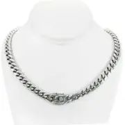ANTI-TARNISH Cuban Miami Link 18" High Polish Stainless Steel 10mm CHOKER Chain