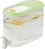 Fridge Beverage Drink Dispenser - Drink Dispenser with Tap | 4L Water Container for Fridge | Cold Jug | Drink Jar with Spigot for Drink, Juice, Iced Tea, Lemonade, Cold Brew