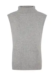 Vince Roll-neck Wool-blend Poncho - Grey - One Size ONE SIZE