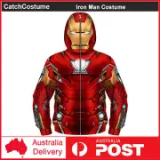 Kids Avengers Iron Man Tony Stark Cosplay Hoodie Costume Boys Girls 3D Jumper