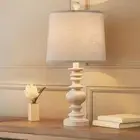 BOBOMOMO Resin 20.5" Farmhouse Lamps for Bedrooms Retro Side Table Lamps Bedside