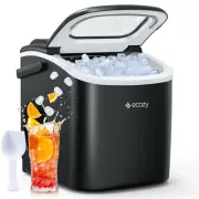 Ice Makers Countertop, Portable Ice Machine with Carry Handle, Ice in 6Mins, 26
