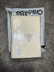 Crate & Barrel King Organic Cotton Duvet Cover Pearl