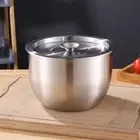 Large Capacity Whisk Bowl with Lid Lard Can Egg Beater Basin Salad