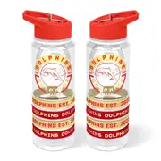 Dolphins NRL Tritan Drink Bottle with Wrist Bands