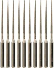 10 pc 1/8" Shank Diamond Bead Reamer Set 1/16" x 1 3/16" - 0.018" Tip