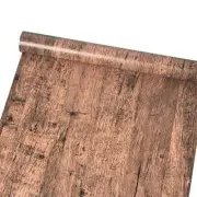 Brown Wood Grain Drawer Covering Paper Self Adhesive Shelf Liner Table Door
