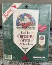 Dimensions "Keep The Christmas Spirit" Banner Counted Cross Stitch Kit 8581 NEW
