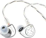 Linsoul SIMGOT EW300 1DD+1Planar+1PZT Hybrid Driver in Ear Monitor, Wired Earbuds IEM, Gaming Earbuds with Detachable Nozzles, Silver-Plated OFC IEM Cable (Standard Edition)