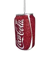 Kurt Adler Coca-Cola Can Christmas Ornament Glitter Coca Cola Coke