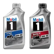 Mobil 1 Fully Synthetic Motorcycle Oil 10W-40 20W-50 1 Quart 0.946 Liter
