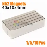 Lots 40x10x4mm Big Strong Block Bar Fridge Magnets Rare Earth Neodymium N52