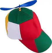 [Framendino] Adult Propeller Hat with Rainbow Baseball Cap Green Red, Green, One Size