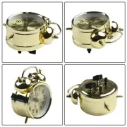 Gold Bell Alarm Clock Mechanical Wind Up Loud Twin Table Vintage Retro New