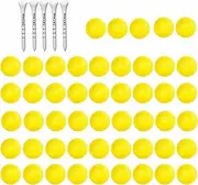 50 Soft Foam Golf Practice Balls - Realistic Feel, Limited Flight, Includes 5 Tees