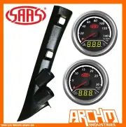 SAAS Pillar Pod Boost Exhaust Temp Water Oil Gauge Mitsubishi Triton MQ 2015-ON