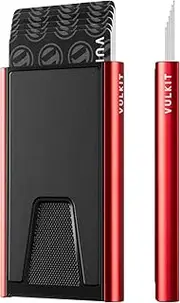 [VULKIT] Aluminum Credit Card Holder RFID Blocking, Slim POP UP Wallet for Men, Red