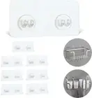 8 Pack Shower Caddy Adhesive Hooks , Strong Sticker Hooks for Bathroom Shower Ca