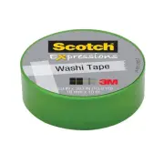 Scotch Expressions Washi Tape: 0.59 in. x 393 in. (Green)