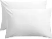 Travel Pillow Case 12x18 Size 12"x18" ENVELOPE (2 PC), White