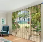 Wonderland Water Pool 3D Curtain Blockout Photo Printing Curtains Drape Fabric
