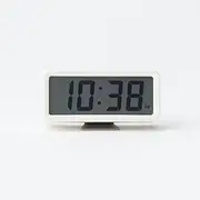 Muji Digital Clock with Alarm, Small, White