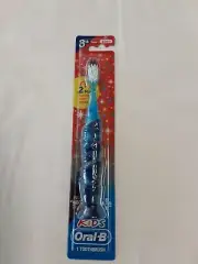Kids Oral B Blue Soft Toothbrush W/2 Minute Light-Up Timer & Suction Cup NEW!