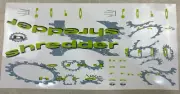 old school bmx decals stickers 92 haro shredder lime black grey on clear