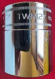Snap On ½” Drive 6 Point Metric 27 mm TWM27 Chrome Shallow Flank Drive Socket