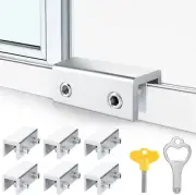 Window Locks,6 Sets Sliding Window Locks with Key for Vertical & Horizontal Slid