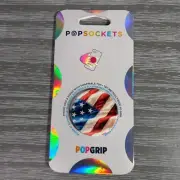 PopSockets PopGrip with Swappable Top for Phones and Tablets - Flag