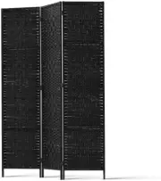 Room Divider, 3 Panel Folding Wooden Privacy Portable Screen Shelf Dividers P...