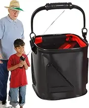Fishing Bucket, Foldable Wider Handle Fish Bucket, Multi-Functional Sports & Outdoors Accessory for Transport Kayaks Car Beach Boat Bank Outdoor