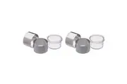 2x 2pc Mastercraft 8cm Stainless Steel Cooking Ring Pusher Round Moulds Silver
