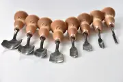Gouge. Wood carving tool 8 pcs set. Chisel. Bowl/kuksa carving.