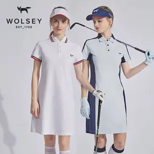 Wolsey22年新款女士POLO裙女裙收腰休閑中長款高爾夫連衣裙運動