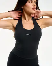 Echt Midriff Singlet - Black