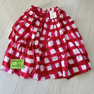 Uniqlo Marni Collaboration Red Plaid Balloon Shape Skirt XS～XL FEDEX JAPAN