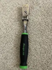 Snap On FHX80B 3/8" Dr Dual 80 Tech Soft Grip Locking Flex Head Ratchet GREEN